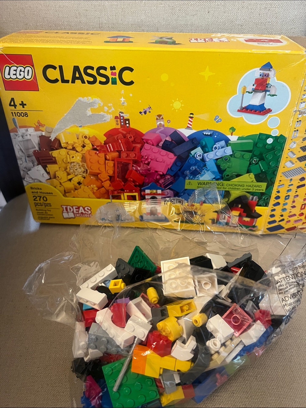 Lego Classic Building Set - Yellow, Red, Blue, Green, White, Black